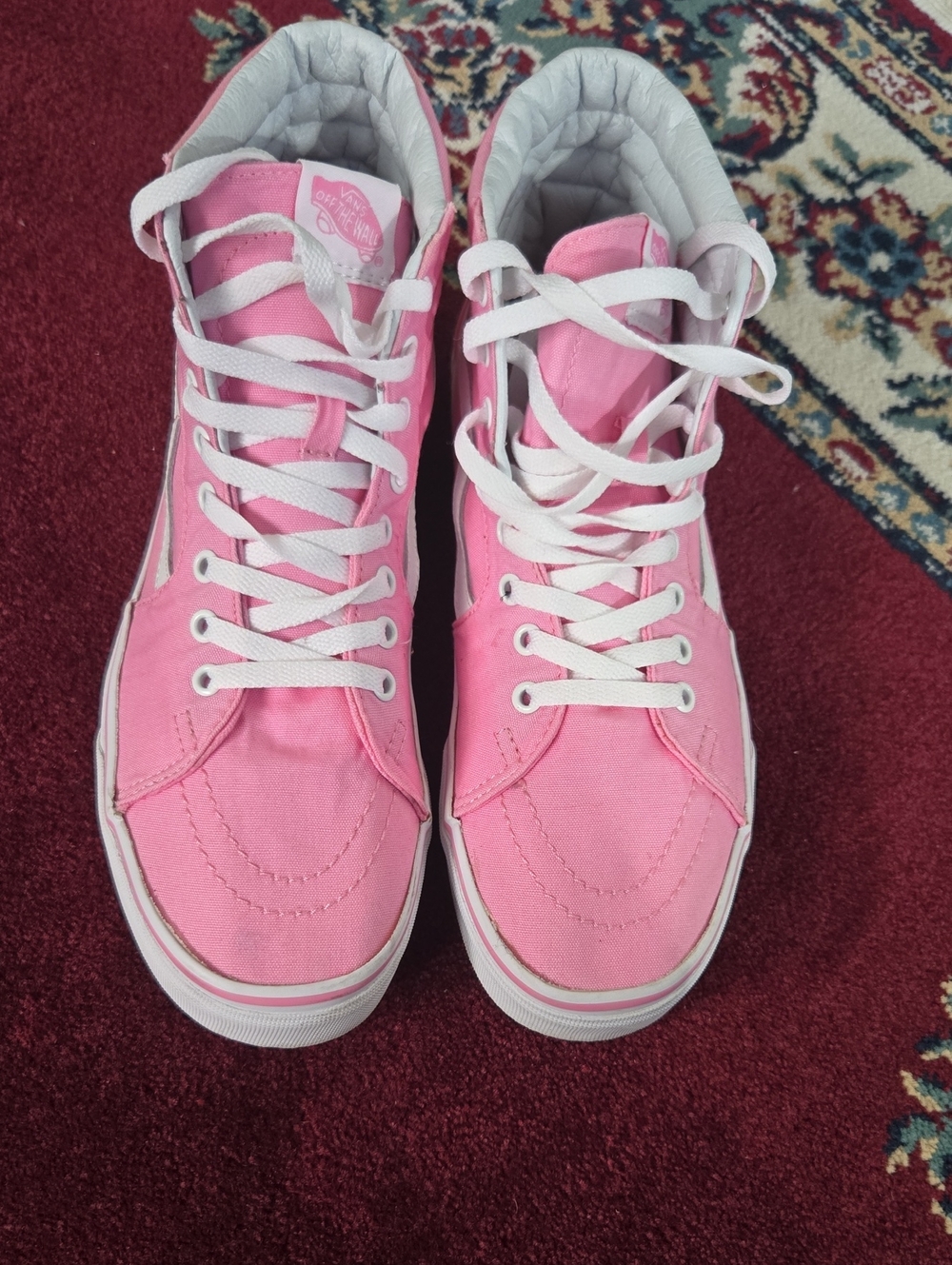 Vans Pink High-Top Canvas Sneakers - Women's Casual Shoes
